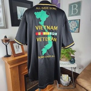 JWM Vietnam Vet Embroidered Baseball Style Jersey